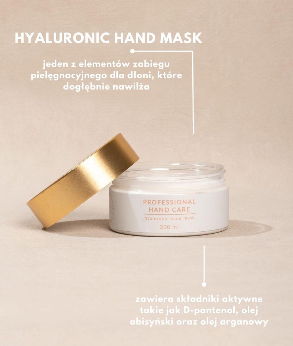 intensywnie nawilżająca maska do dłoni Eclair Body&Mind Professional Hand Care HYALURONIC HAND MASK